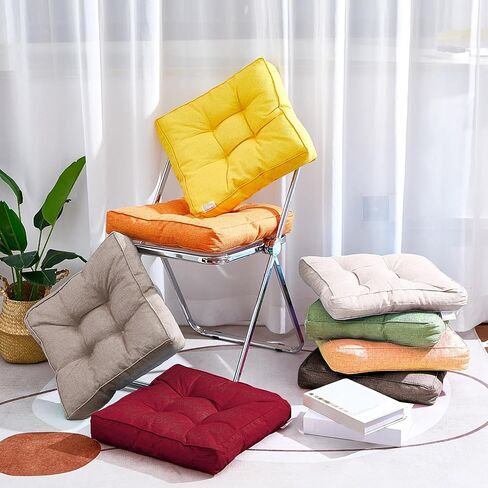 Juexica 8 Pcs Floor Cushions for Kids Floor Pillows Flexible Seating Cushions 3.5'' Thick Flexible Seating Classroom Furniture Meditation Seat Pillows for Home Nursery Yoga Decor(Rainbow Color,Square) in Kuwait