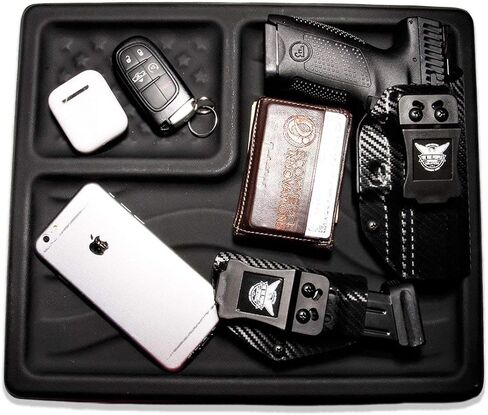 We The People Holsters - American Flag EDC Kydex Dump Tray - Valet Tray for Men - EDC Organizer and Catch-All for Everyday Carry - Keys - Change - Phone (Black) in Kuwait