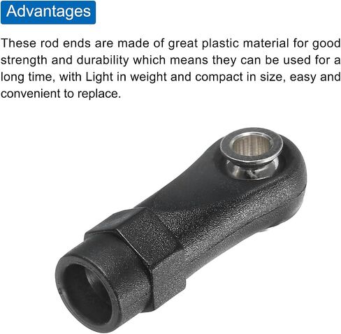 MECCANIXITY M4xL25mm Lever Steering Linkage Tie Rod Ball Head Link Joint End for RC Crawler Car Pack of 10 in Saudi Arabia
