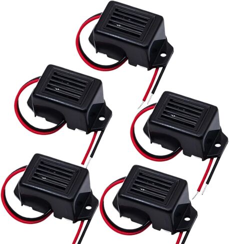 5pcs إنذار الجرس DC 12V 85DB مصغرة نغمة الإنذار الإلكترونية in Saudi Arabia