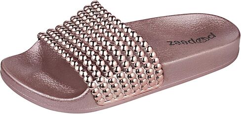 صندل شريحة مسطحة للأطفال مع حزام تفاصيل اللؤلؤ in Kuwait