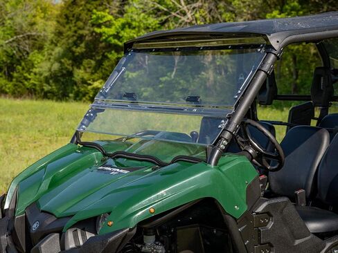 الزجاج الأمامي Superatv Scratch Resport 3-in-1 Flip Flip لـ Yamaha Viking (انظر التركيب) ، مفتوحًا أو مغلقًا بالكامل أو مغلقًا ، 1/4 بوصة أقوى 250X من الزجاج ، الولايات المتحدة الأمريكية in Saudi Arabia