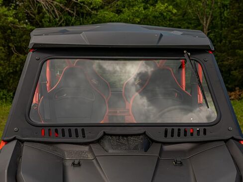 SuperATV Vented Front Glass Windshield for 2019+ Honda Talon 1000X / 1000R / 2020+ Honda Talon 1000X-4 | DOT Approved | Light Tint | Manual Wiper Included | Easy Install | USA Made in Saudi Arabia