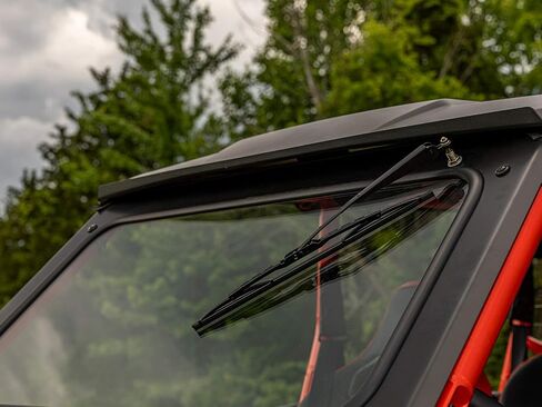 SuperATV Vented Front Glass Windshield for 2019+ Honda Talon 1000X / 1000R / 2020+ Honda Talon 1000X-4 | DOT Approved | Light Tint | Manual Wiper Included | Easy Install | USA Made in Saudi Arabia