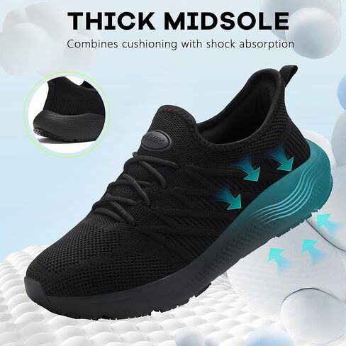 أحذية غير قابلة للانزلاق للنساء حذاء عمل مقاوم للنساء للنساء ينزلقون على أحذية رياضية مقاومة للماء Zapatos trabajo Kitchen Shof Service Service Food Service in Kuwait