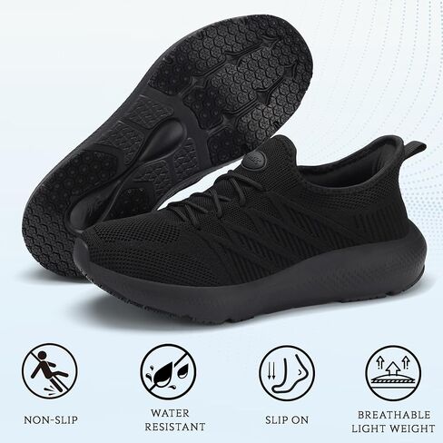 أحذية غير قابلة للانزلاق للنساء حذاء عمل مقاوم للنساء للنساء ينزلقون على أحذية رياضية مقاومة للماء Zapatos trabajo Kitchen Shof Service Service Food Service in Kuwait