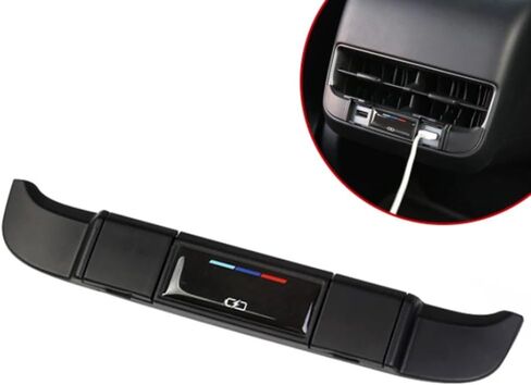 Rear Air Conditioner Outlet Cover Trim Rear Charging Port USB Protective Cover Dust-Proof for Tesla Model 3 Interior Accessories in Saudi Arabia