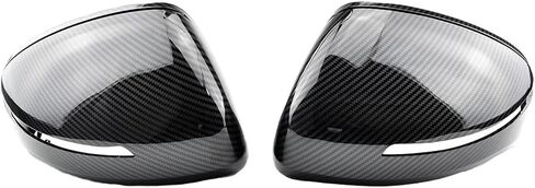 لـ Audi TT TTS 8J MK2 2007-2014 2PCS ألياف الكربون الحقيقية ، غطاء CAR CAR CARD SIDE CAP (الأسود) in Saudi Arabia