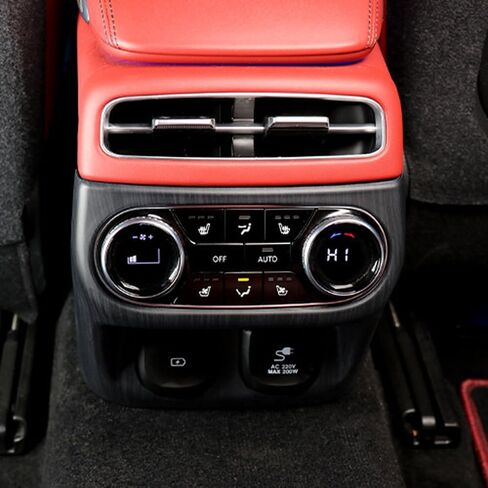 Car Accessories Interior Carbon Fiber Style ABS Rear Seat Air AC Vent Frame Cover Trim for Genesis GV70(Wood Grain) in Saudi Arabia