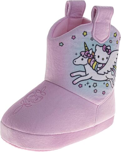 Josmo Hello Kitty slippers for Kids Girls - Kitty White indoor cute house shoes plush fuzzy shoes Cat slippers (toddler/little kid) in Saudi Arabia