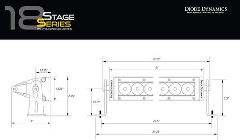 Diode Dynamics Stage Series 18in White Light Bar ، القيادة in Kuwait