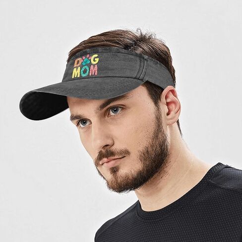 Best Dog Mom Ever Hat Washed Distressed Sun Visor for Men in Saudi Arabia