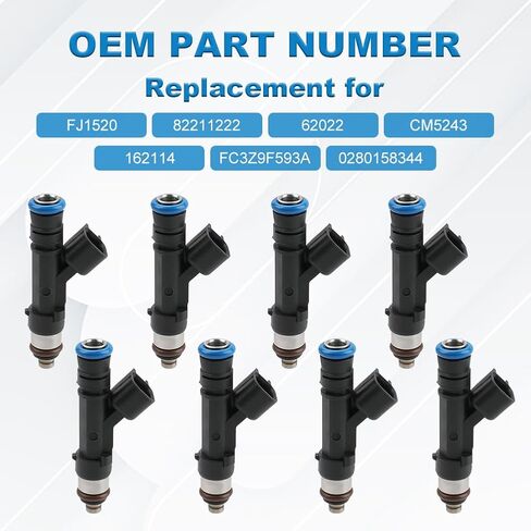 JDMON FJ1520 8Pcs Fuel Injectors Compatible with Ford F-250 Super Duty 2015-2022, F-350 Super Duty 2015-2022, E-350 Super Duty 2017-2019, E-450 Super Duty 2019 Replacement for 82211222 62022 CM5243 in Saudi Arabia