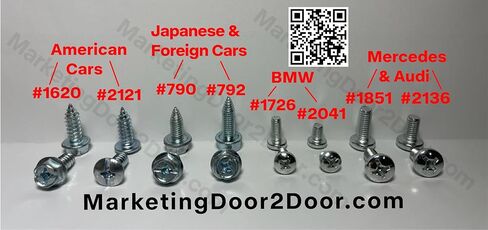 200 License Plate Screws for Car Dealerships #1726 | Best for BMW | 5mm x 14mm Metrics | Phillips Pan Head | 100 per Box x 2 for $25.99 in Saudi Arabia