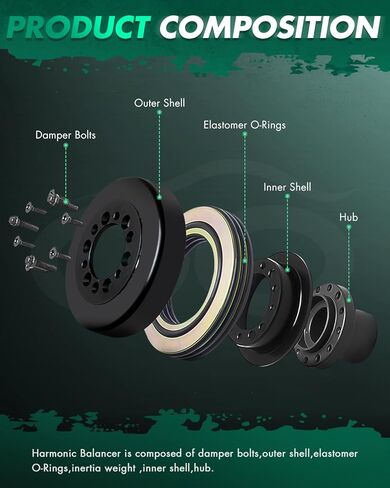 SCITOO 594-018 Harmonic Balancer Crankshaft Pulley Fits 87-01 for Jeep for Cherokee 87-92 for Jeep Comanche 93-04 for Jeep Grand for Cherokee 87-90 for Jeep Wagoneer 91-95 97-06 for Jeep Wrangler in Saudi Arabia