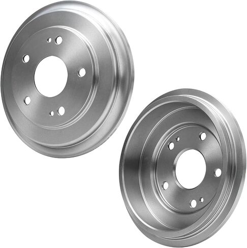 Detroit Axle - Brake Kit for 2006-2011 Honda Civic Disc Brake Rotors and Ceramic Brakes Pads Brake Drums Semi-metallic Brake Shoes 2007 2008 2009 2010 Replacement in Saudi Arabia