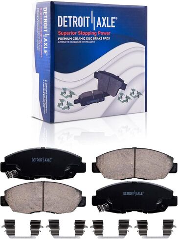 Detroit Axle - Brake Kit for 2006-2011 Honda Civic Disc Brake Rotors and Ceramic Brakes Pads Brake Drums Semi-metallic Brake Shoes 2007 2008 2009 2010 Replacement in Saudi Arabia