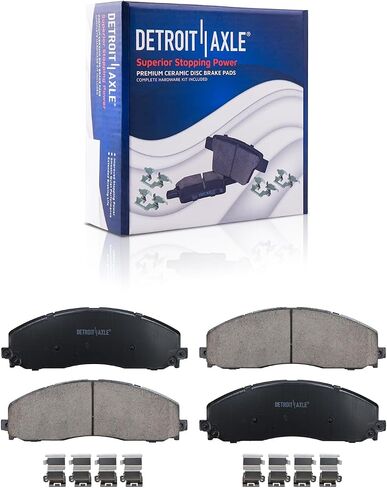 Detroit Axle - Front Brake Kit for Ford 2013-2022 F-250 F-350 Super Duty, 2013-2016 F-450 Super Duty Disc Brake Rotors Ceramic Brakes Pads Replacement : 14.29" inch Rotor in Saudi Arabia