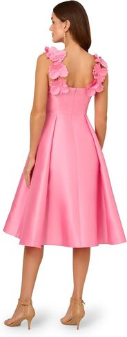 Adrianna Papell Women's 3D Floral Strap Midi Dress in Saudi Arabia