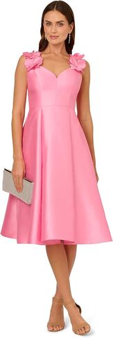 Adrianna Papell Women's 3D Floral Strap Midi Dress in Saudi Arabia