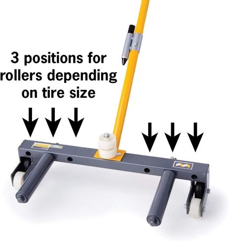 Rolling Wheel Dolly for Changing Car, Truck, Skid Steer, ATV, and Trailer Tires, Tire Lift for Large and Small Vehicles, 3 Roller Positions, 485 Pound Capacity in Saudi Arabia