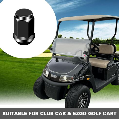 Golf Cart Wheel Lug Nuts for EZGO & Club Car,Stadnderd 1/2-20 Size,16 PCS Chrome Wheel Lug Nuts Suitable for Club Car & EZGO Golf Cart OEM# 1701160, 14723-G1, 1010984, 1701160 in Saudi Arabia