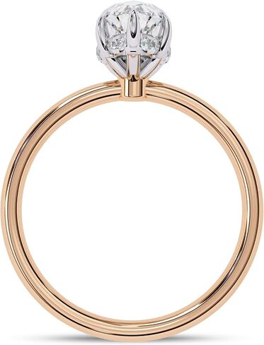 Solitaire Wedding Engagement Ring for Women | Center 12x6mm Marquise Cut Lab Created Moissanite Stackable Band Promise Rings in 10K / 14K Solid Gold or 925 Sterling Silver Jewelry Gift for Her in Saudi Arabia