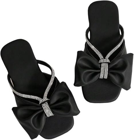 Gorglitter Girl's Bow Sandals Flat Flat in Saudi Arabia