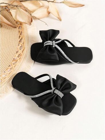 Gorglitter Girl's Bow Sandals Flat Flat in Saudi Arabia