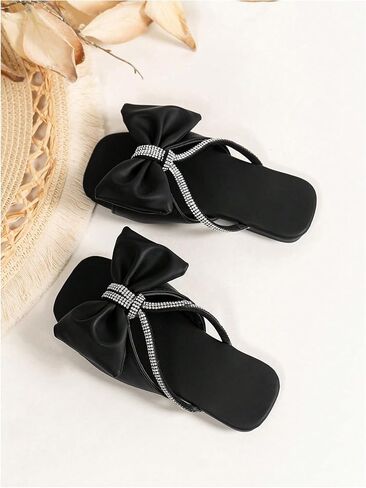 Gorglitter Girl's Bow Sandals Flat Flat in Saudi Arabia