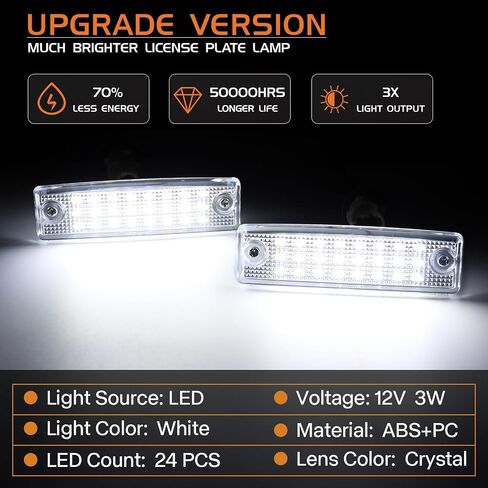 LED LED Plate Light Light Assembly Toyota 4Runner 1996-2024 لـ Toyota Sequoia 2008-2022 ، 6000k White ، حزمة من 2 مع ملحقات المسمار in Kuwait