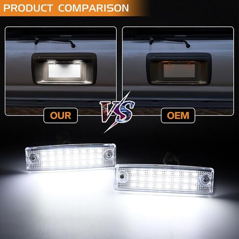 LED LED Plate Light Light Assembly Toyota 4Runner 1996-2024 لـ Toyota Sequoia 2008-2022 ، 6000k White ، حزمة من 2 مع ملحقات المسمار in Kuwait