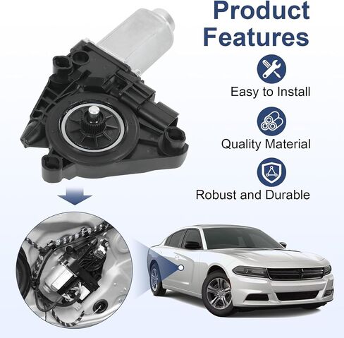 Front Driver Side Window Regulator Motor Compatible with Dodge Charger 2011-2023 Compatible with Chrysler 300 2011-2023 Replace# 68143987AA in Saudi Arabia