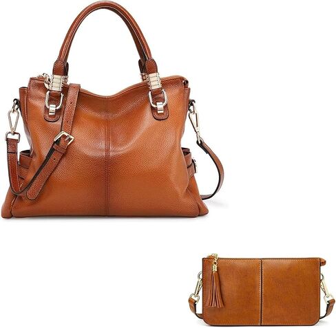 Kattee Elegant Leather Crossbody & Handbag Set – Stylish, Versatile, and RFID-Blocking Protection for Women(Brown) in Saudi Arabia