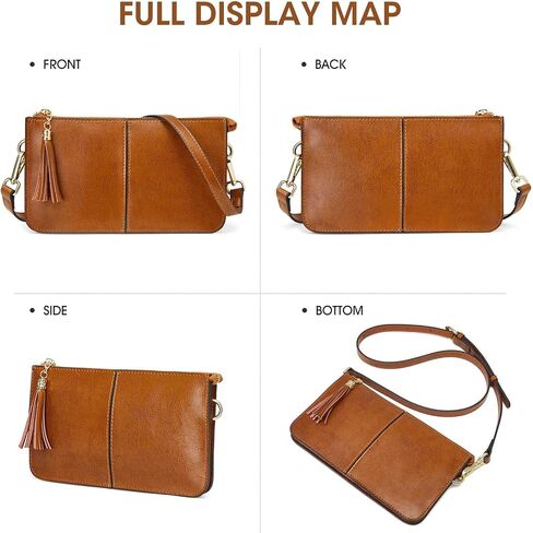 Kattee Elegant Leather Crossbody & Handbag Set – Stylish, Versatile, and RFID-Blocking Protection for Women(Brown) in Saudi Arabia
