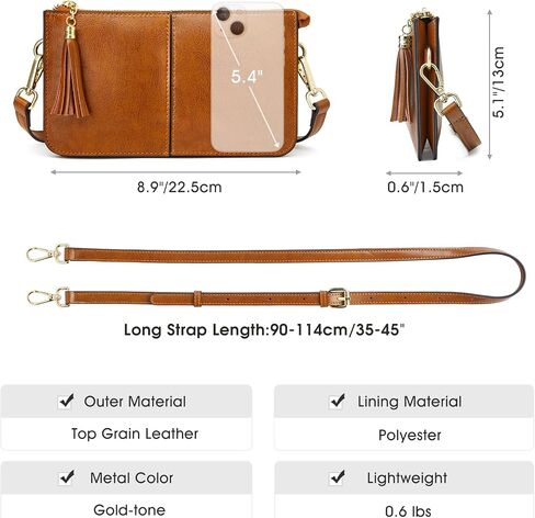 Kattee Elegant Leather Crossbody & Handbag Set – Stylish, Versatile, and RFID-Blocking Protection for Women(Brown) in Saudi Arabia