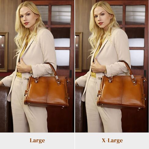 Kattee Elegant Leather Crossbody & Handbag Set – Stylish, Versatile, and RFID-Blocking Protection for Women(Brown) in Saudi Arabia