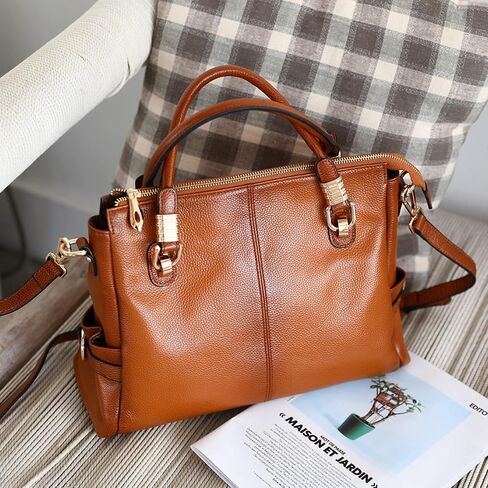 Kattee Elegant Leather Crossbody & Handbag Set – Stylish, Versatile, and RFID-Blocking Protection for Women(Brown) in Saudi Arabia