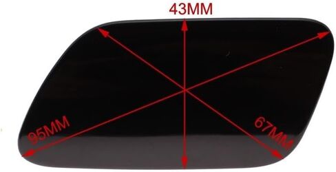 for BMW 7 Series G11 G12 2015 2016 2017 2018 2019 Headlight Washer Nozzle Cover Headlamp Water Spray Jet Cap 740i 740iX 750i(Black-RH) in Saudi Arabia