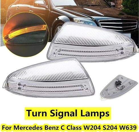 1 Pair For Mercedes-Benz C Class W204 S204 For Viano VITO W639 W164 ML300 ML320 ML500 Car Rearview Mirror Turn Signal Light in Saudi Arabia