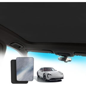 Foldable Sunroof Sunshade Compatible for Porsche Taycan 4, 4S Sunroof Accessories, Heat and UV Reflective Sunshade Roof for Porsche Taycan Accessories Roof Sun Shade (Black) in Kuwait