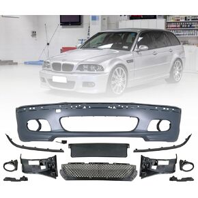 E46 M3 Bumper Kit - Front Bumper Cover Grille Kit Compatible with 1999-2003 B-MW E46 M3 4dr 2dr SEDAN 51118195284 in Saudi Arabia
