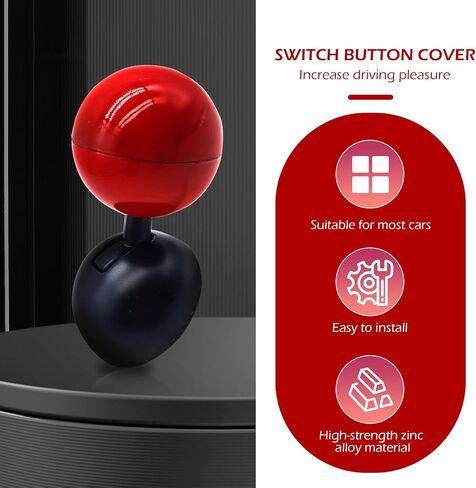 One Button Start Button Joystick, Creative Game Console Joystick Decorative Ignition Start-stop Switch Protector, Personalized Tuning Accessory, Universal Fit for Most Cars (Red) in Saudi Arabia