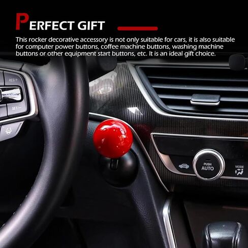 One Button Start Button Joystick, Creative Game Console Joystick Decorative Ignition Start-stop Switch Protector, Personalized Tuning Accessory, Universal Fit for Most Cars (Red) in Saudi Arabia