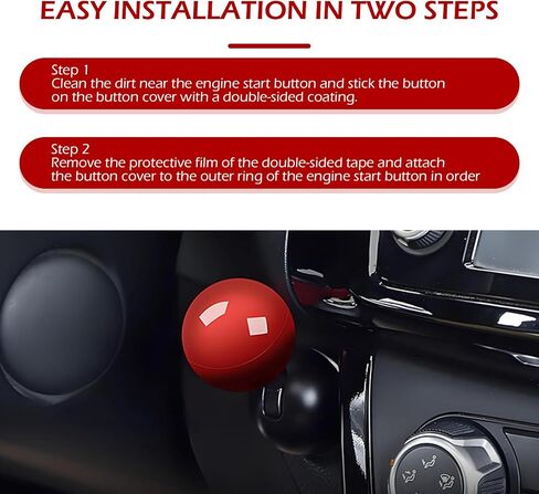 One Button Start Button Joystick, Creative Game Console Joystick Decorative Ignition Start-stop Switch Protector, Personalized Tuning Accessory, Universal Fit for Most Cars (Red) in Saudi Arabia