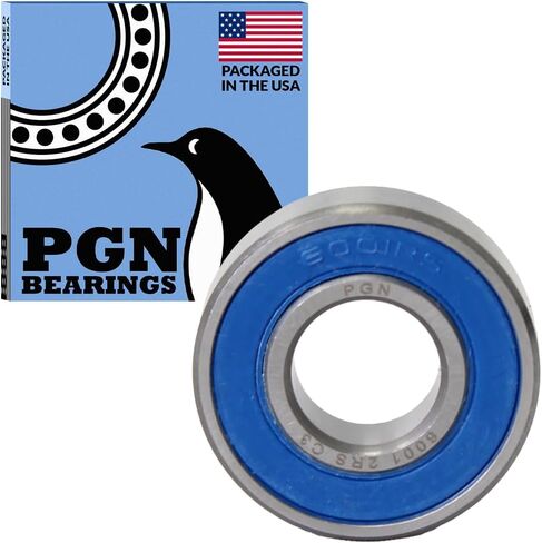 محمل PGN (10 عبوات) 6001-2RS - محمل كروي مختوم من الصلب الكروم المشحم - محامل 12x28x8 مم مع ختم مطاطي ودعم دورة في الدقيقة العالية in Saudi Arabia
