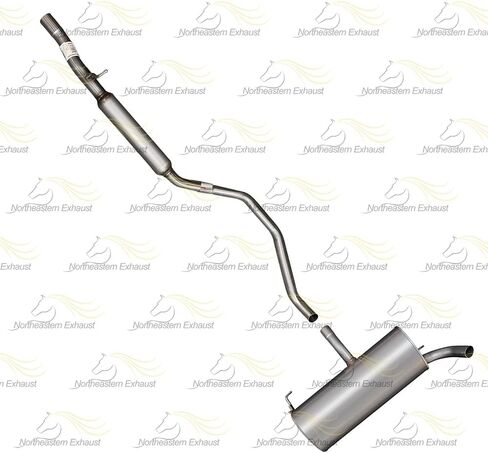 عادم مجموعة الأنبوب والوكاتر متوافق مع 2007-2011 Jeep Patriot 2.4L | الفولاذ المقاوم للصدأ | العادم الشمالي الشرقي | المشابك المجانية شملت | ملاءمة مباشرة in Kuwait