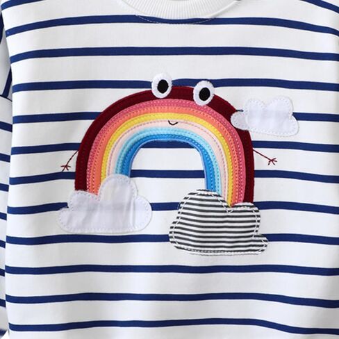 Girls Sweatshirts for Toddler Clothes Unicorn Crewneck Pullover Girl Top Long Sleeve Jumper fall for Kids 1-7 Years in Kuwait