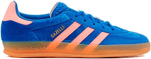 adidas Gazelle Indoor Women's Sneakers, Blue/Semi Pink Spark/Gum, Size 8.5 in Saudi Arabia