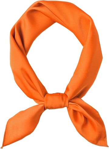CHUNG Women's Square Satin Scarf 27.5" Bandanas Solid 50s Retro Neck Scarves Emulation Silk Handbag Hair Ribbons Necktie in Kuwait